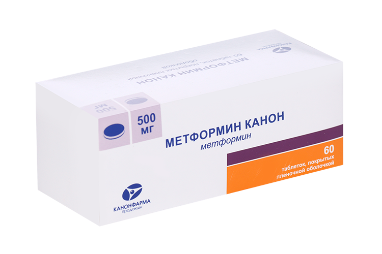 

Метформин Канон 500 мг, 60 шт, таблетки покрытые пленочной оболочкой