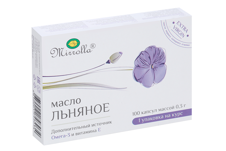 

Масло Льняное, 0,3 г, 100 шт, капсулы