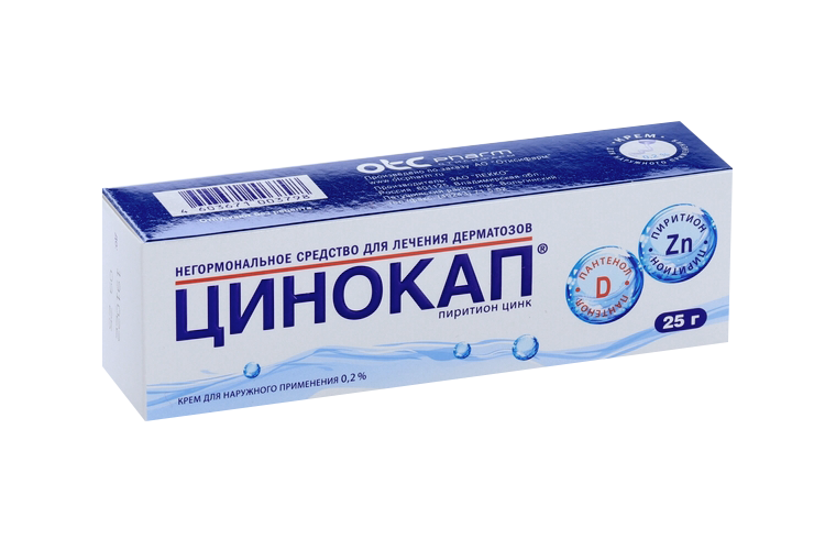 цинокап аэрозоль для наружного применения 0 2% 58г Цинокап 0.2%, 25 г, крем для наружного применения