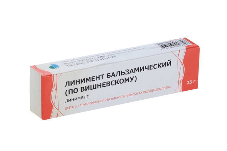 

Линимент бальзамический (по Вишневскому), 25 г, линимент