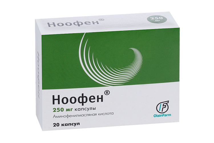 

Ноофен 250 мг, 20 шт, капсулы