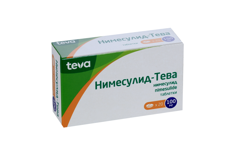 

Нимесулид-Тева 100 мг, 20 шт, таблетки