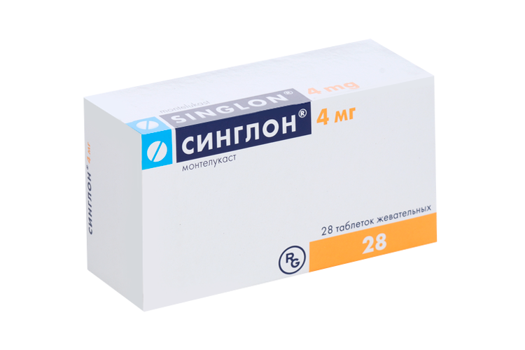 

Синглон 4 мг, 28 шт, таблетки жевательные