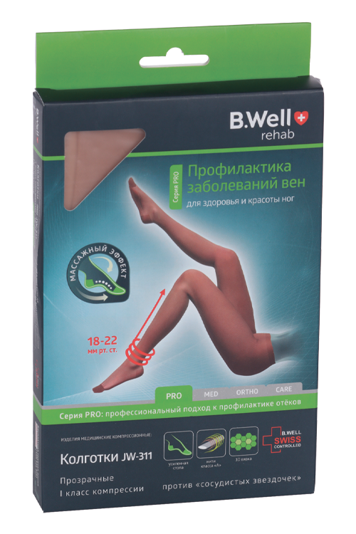 

Колготки B Well компр РRO 1 класс JW-311 р 3 натур