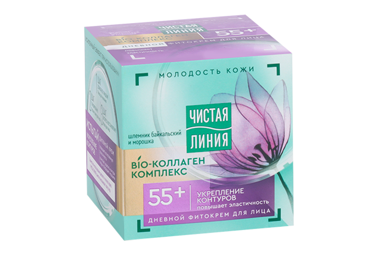 

Фито-крем Чистая линия д/лица дневной шлемник/морошка от 55 лет, 45 мл