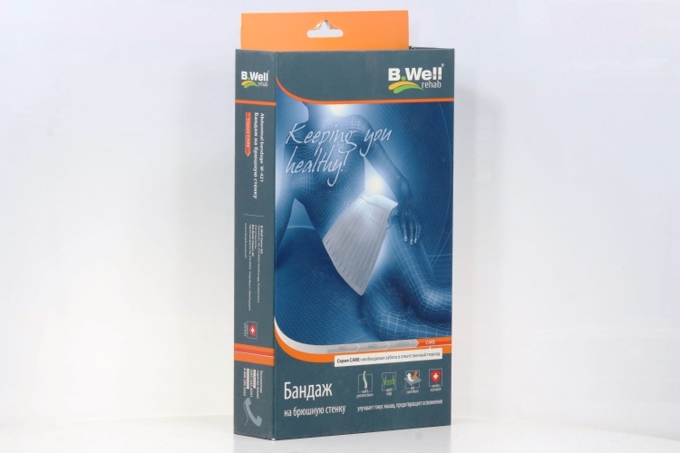 Бандаж B.Well на брюшную стенку W-421 белый М