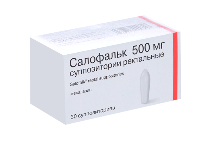 

Салофальк супп 500 мг, 30 шт