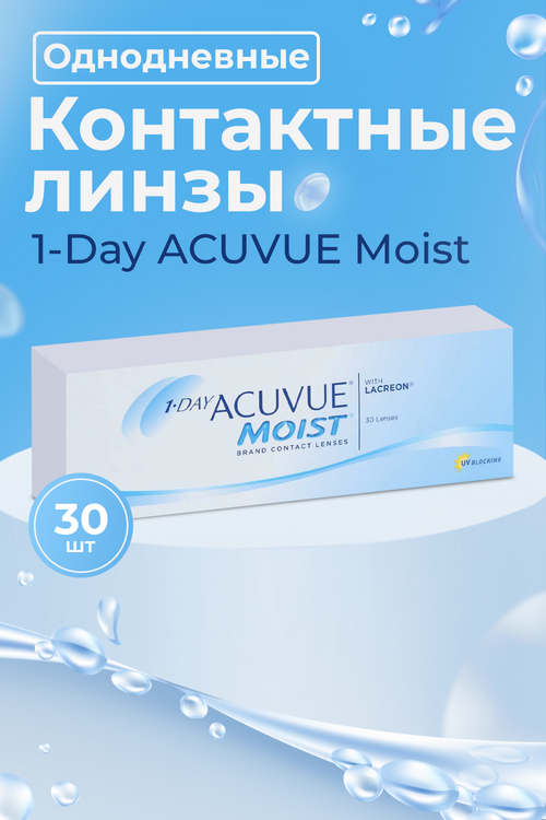 

Линзы 1-Day Acuvue Moist (1уп=30шт) R:=8.5 (диоптрия -3,0)