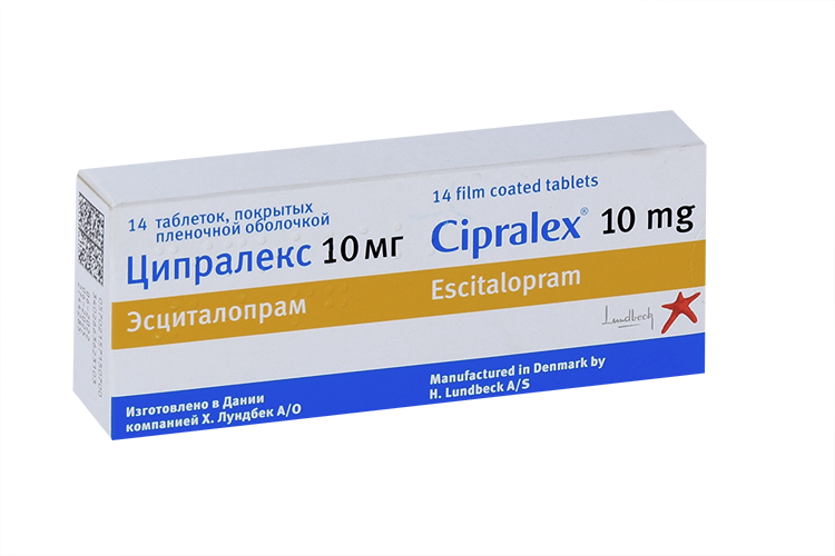 

Ципралекс 10 мг, 14 шт, таблетки покрытые оболочкой