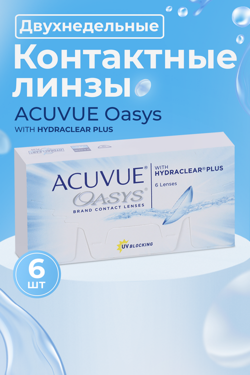 

Линзы Acuvue Oasys (1уп=6шт) R:=8.4 D:=-02,25, 6 шт