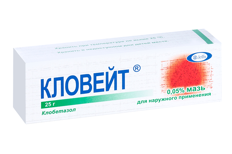 

Кловейт 0,05%, 25 г, мазь для наружного применения