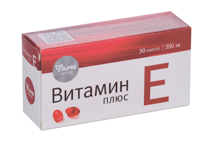

Витамин Е плюс, 350 мг, 30 шт, капсулы