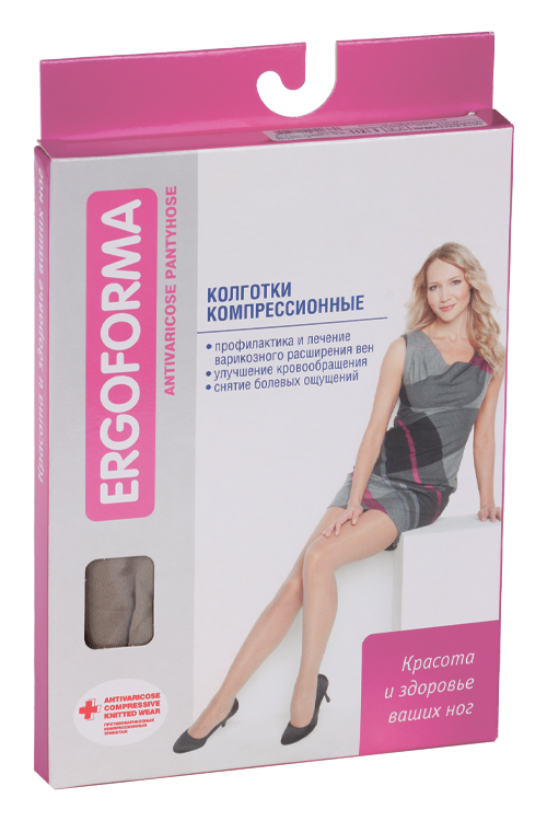 Колготки ERGOFORMA 1 класс компр р 3, телесный