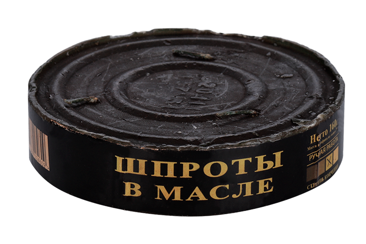 

Свеча Шпроты в масле/Фламинго