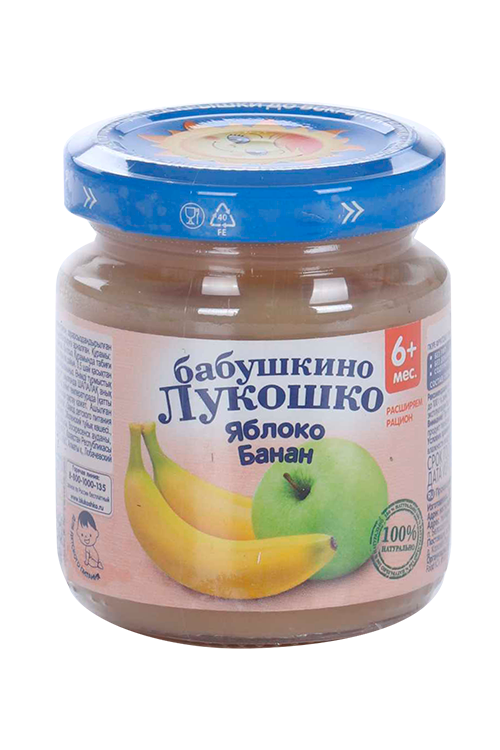 

Пюре Бабушкино лукошко Яблоко с бананом, 100 г