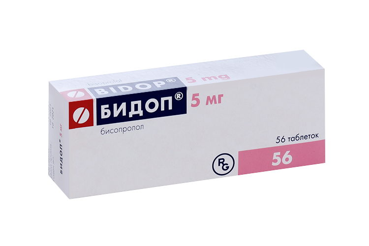 

Бидоп 5 мг, 56 шт, таблетки