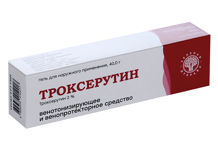 

Троксерутин 2%, 40 г, гель для наружного применения