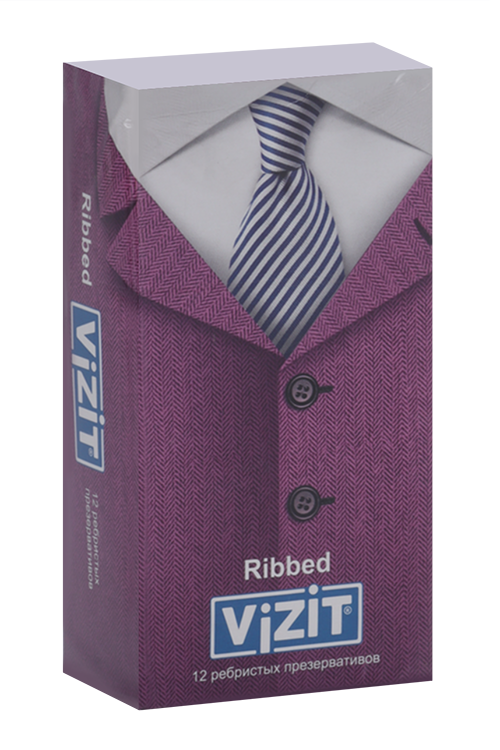 Презервативы Визит ребристые, 12 шт