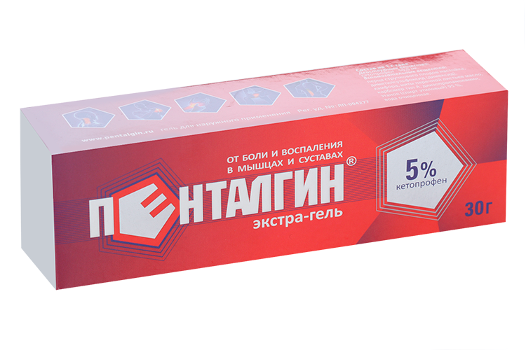 

Пенталгин экстра-гель 5%, 30 г, гель для наружного применения