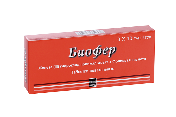 

Биофер, 30 шт, таблетки жевательные
