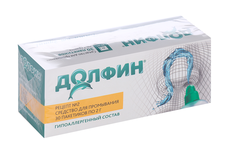 

Средство Долфин д/промывания носа гипоаллергенный состав, 2 г, 30 шт