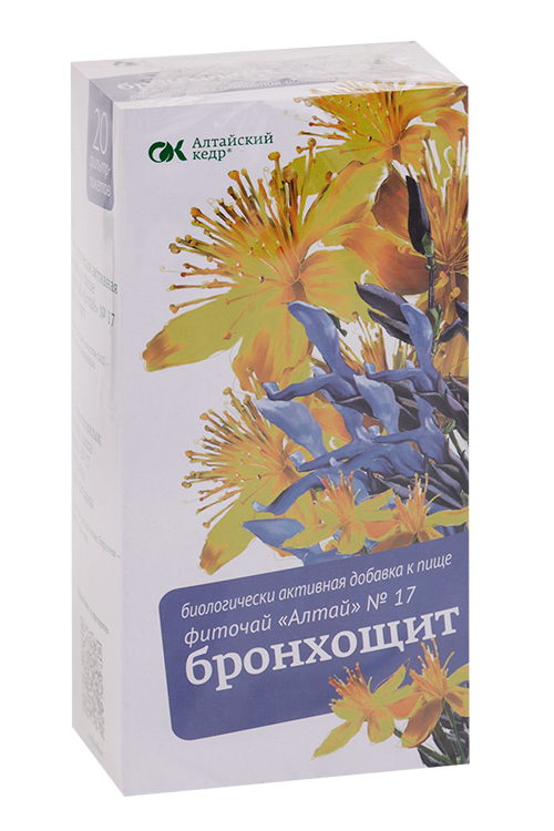 

Фиточай Алтай №17 Бронхощит, 2 г, 20 шт, ф/п