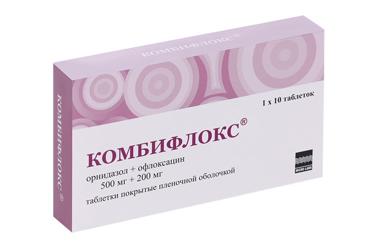 

Комбифлокс 500 мг+200 мг, 10 шт, таблетки покрытые пленочной оболочкой