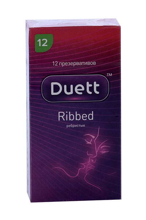 Презервативы Duett Ribbed, 12 шт