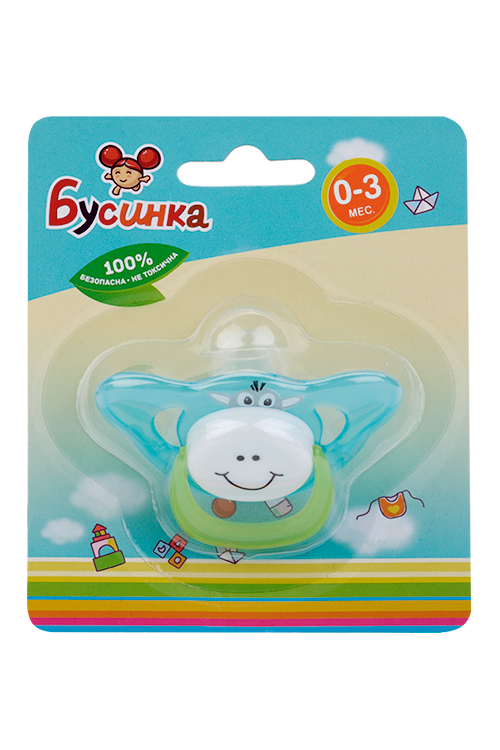 

Соска-пустышка Бусинка Веселые зверушки с кольцом (0-3 мес)