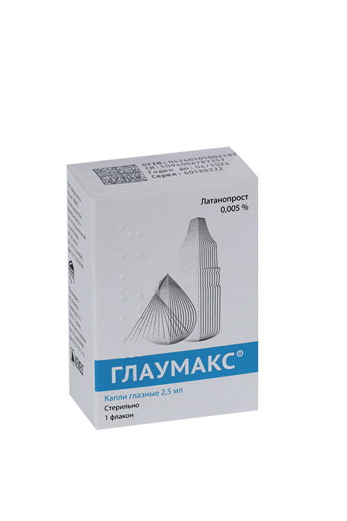 

Глаумакс 0.005%, 2,5 мл, капли глазные