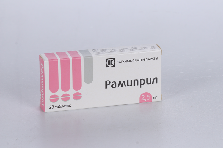 

Рамиприл 2.5 мг, 28 шт, таблетки