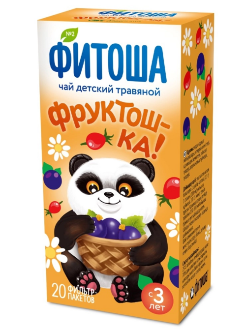 Чай Фитоша детский травяной фруктош-ка, 1,5 г, 20 шт, фильтр-пакет
