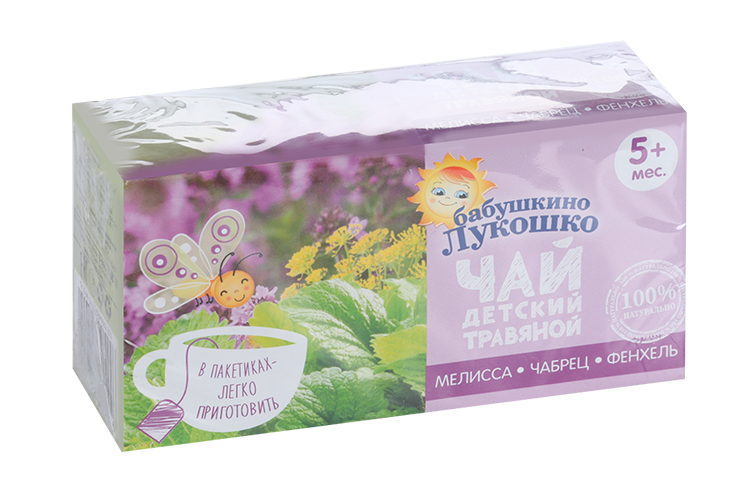 

Чай Бабушкино Лукошко дет мелисса/чабрец/фенхель, 1 г, 20 шт