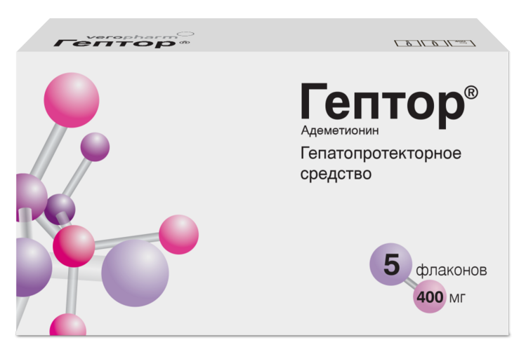 Гептор 400 мг, 5 шт, лиофилизат для приготовления раствора для внутривенного и внутримышечного введения