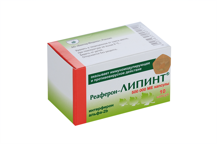 

Реаферон-липинт 500000 МЕ, 10 шт, капсулы