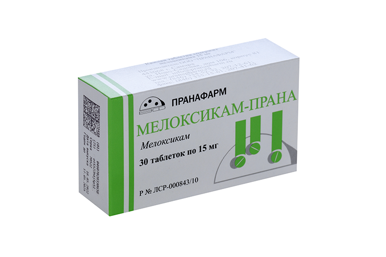 

Мелоксикам-Прана 15 мг, 30 шт, таблетки