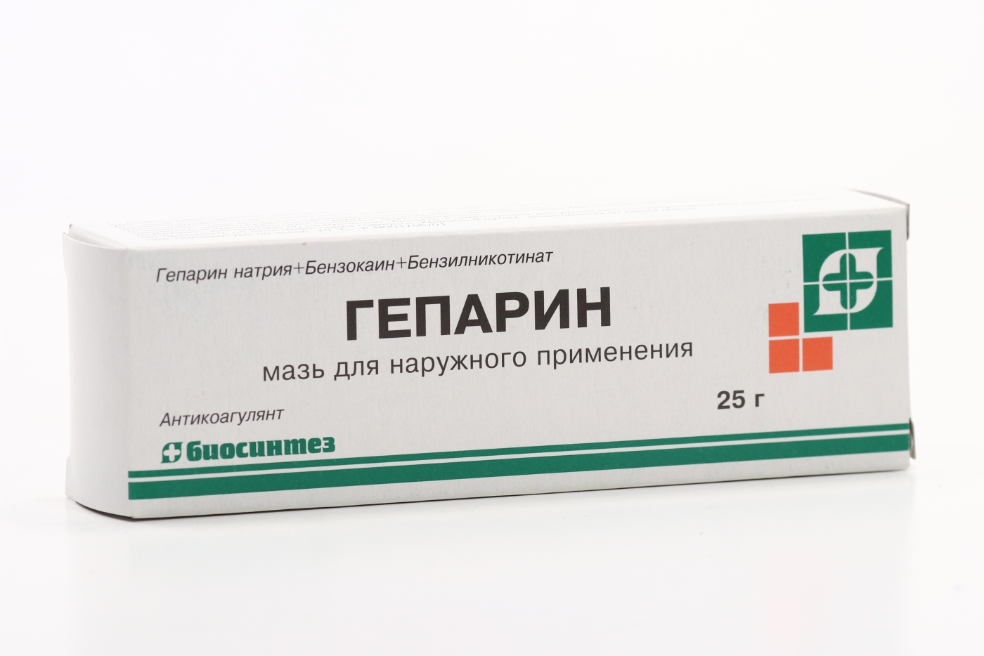 Гепариновая (Гепарин), 25 г, мазь для наружного применения – купить по ...