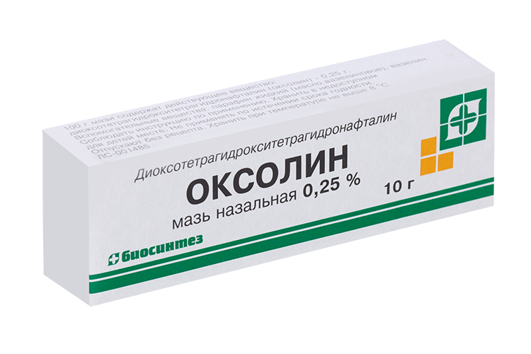 

Оксолин 0.25%, 10 г, мазь назальная