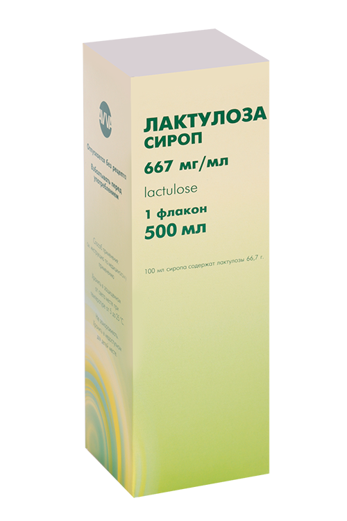 

Лактулоза 667 мг/мл, 500 мл, сироп