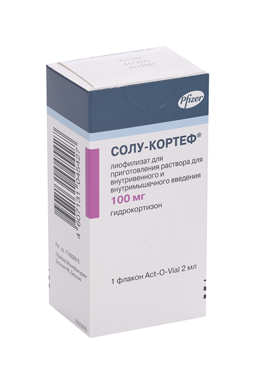 

Солу-Кортеф 100 мг, 2 мл, лиофилизат для приготовления раствора для внутривенного и внутримышечного введения