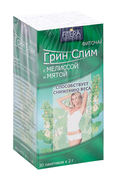 

Фиточай Грин Слим мята/мелисса, 30 шт