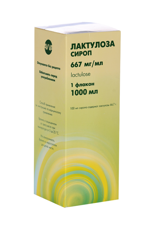 

Лактулоза 667 мг/мл, 1 000 мл, сироп