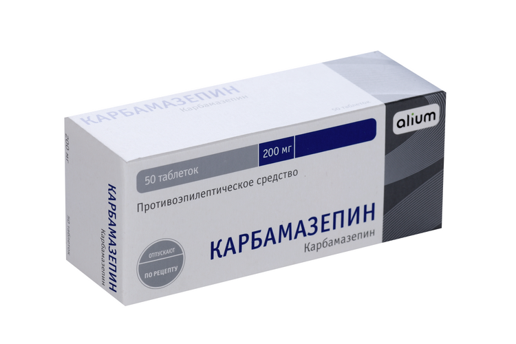 

Карбамазепин 200 мг, 50 шт, таблетки