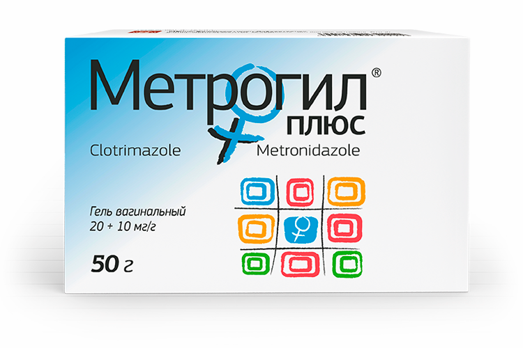 Метрогил Плюс, 50 г, гель вагинальный в комплекте с 10 аппликаторами