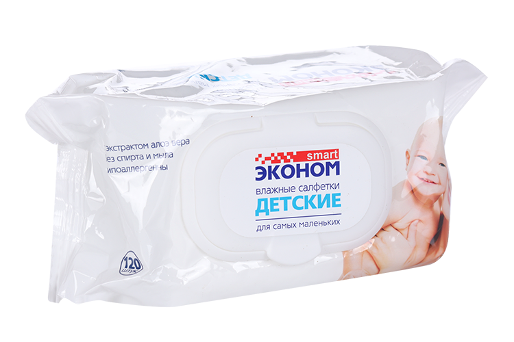 

Салфетки влаж Эконом Смарт дет, 120 шт