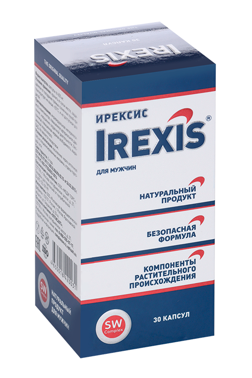 

Ирексис д/муж, 650 мг, 30 шт, капсулы