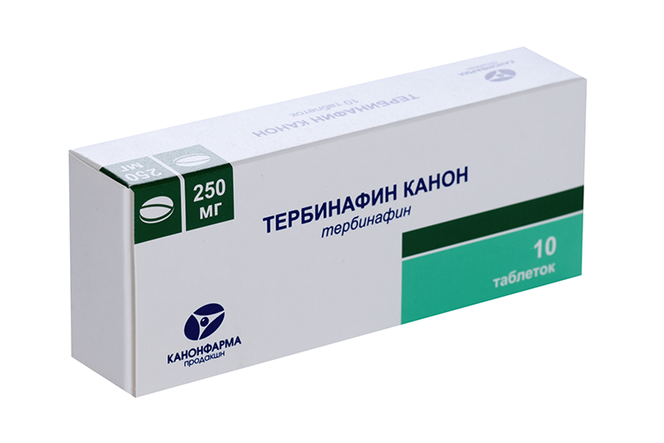 

Тербинафин Канон 250 мг, 10 шт, таблетки