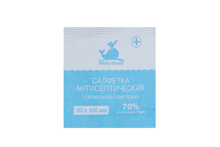 

Салфетка спиртовая антисептическая 60х100 мм, 20 шт