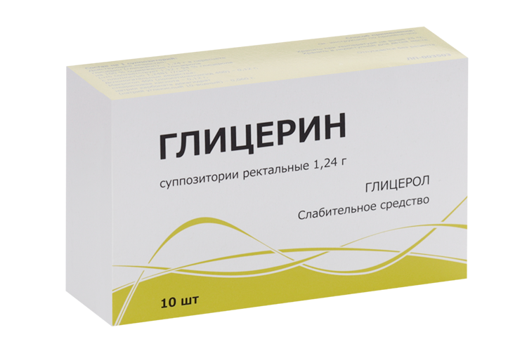 

Глицерин 1.24 г, 10 шт, суппозитории ректальные