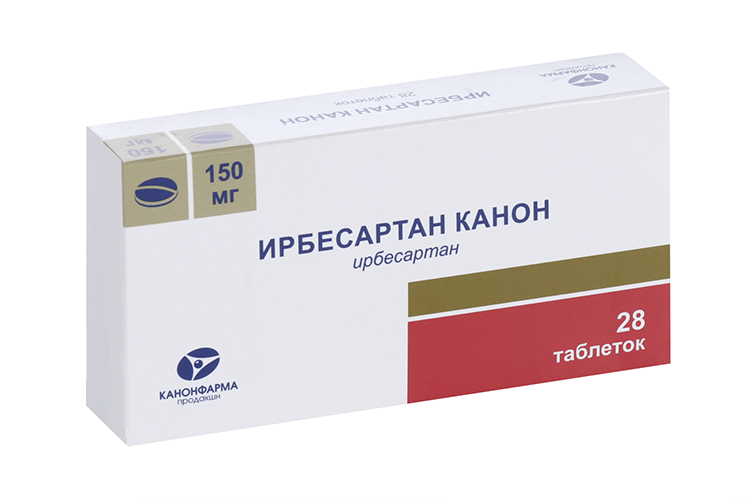 

Ирбесартан Канон, 150 мг, 28 шт, таблетки